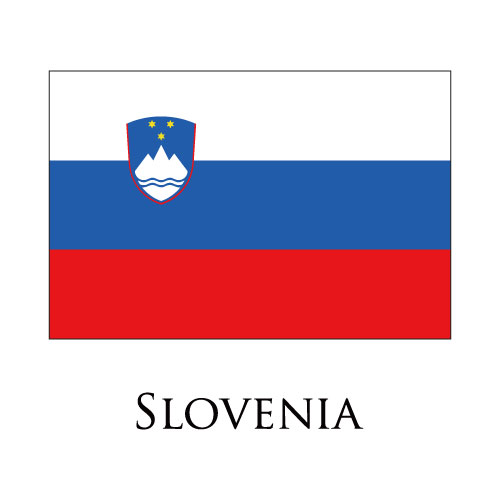 Slovenia flag logo iron on paper